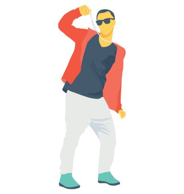 Dansçı renk vektör simgesi