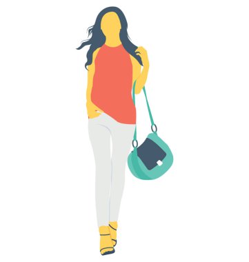 Kadın renk vektör simgesi