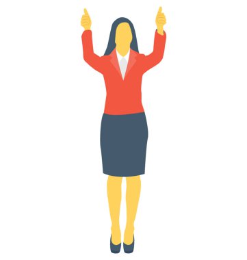 Eller yukarı renk vektör simgesi