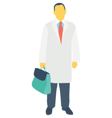 Doktor renk vektör simgesi