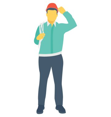 Mühendis renk vektör simgesi