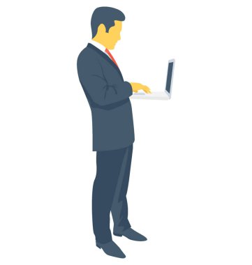 İşadamı renk vektör simgesi