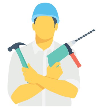 Marangoz renk vektör simgesi