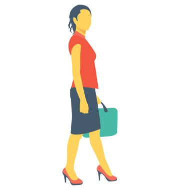 Kız renk vektör simgesi