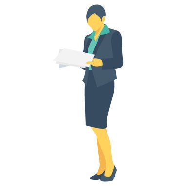 Sekreter renk vektör simgesi