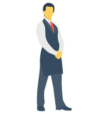 Butler renk vektör simgesi