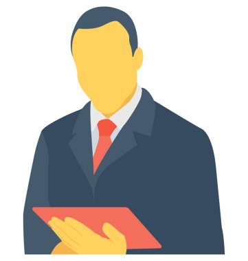 İşadamı renk vektör simgesi