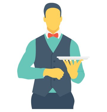 Butler renk vektör simgesi