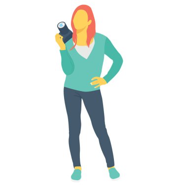 Fotoğrafçı renk vektör simgesi