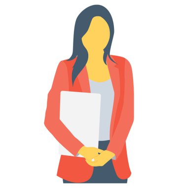 Sekreter renk vektör simgesi