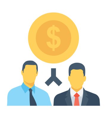 Muhasebeci renkli vektör simgesi