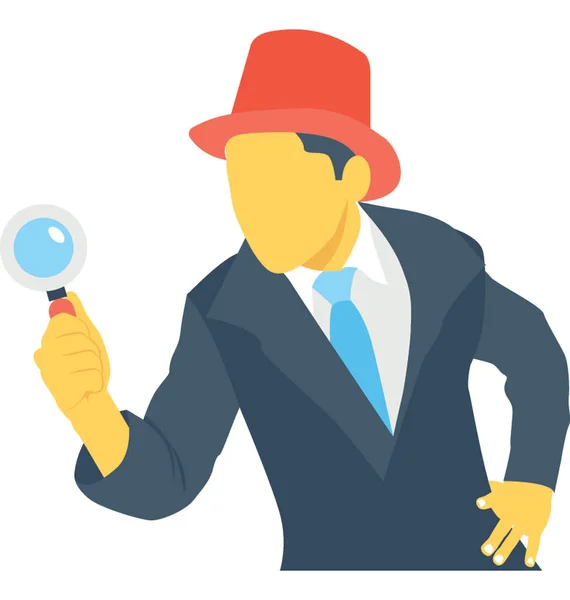 Detective Color Vector Icono — Archivo Imágenes Vectoriales