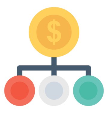 hiyerarşi renkli vektör simgesi