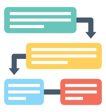 hiyerarşi renkli vektör simgesi