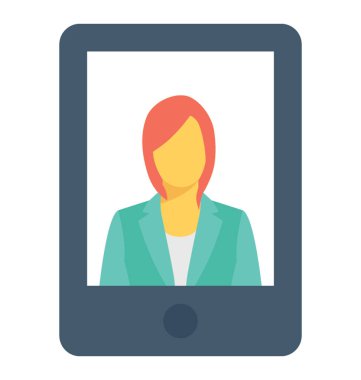 Vektör simge renkli görüntülü görüşme