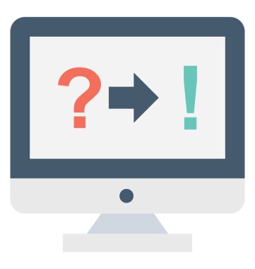 Soru renkli vektör simgesi