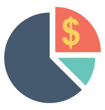 Grafik renkli vektör simgesi