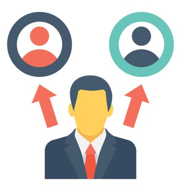 Pazarlama renkli vektör simgesi