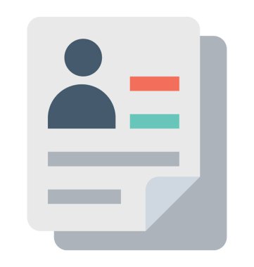 CV renkli vektör simgesi