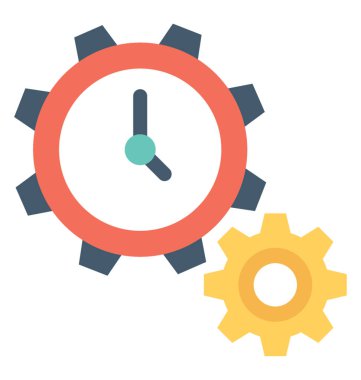 Zaman yönetimi renkli vektör simgesi