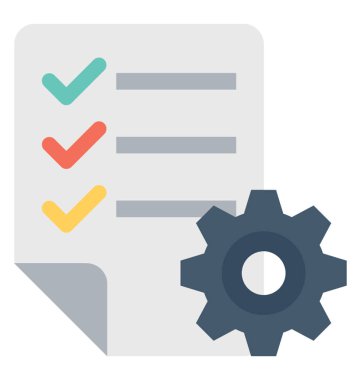 Denetim listesi renkli vektör simgesi