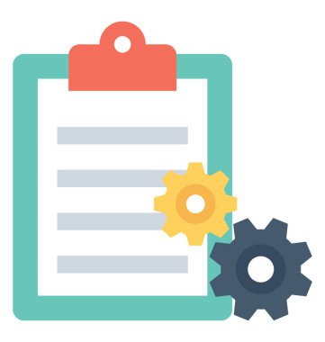 Görev renkli vektör simgesi