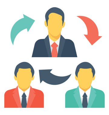 İşçiler renkli vektör simgesi