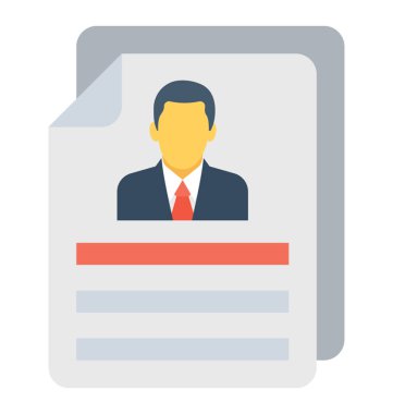 CV renkli vektör simgesi