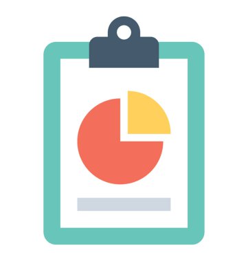 Rapor renkli vektör simgesi