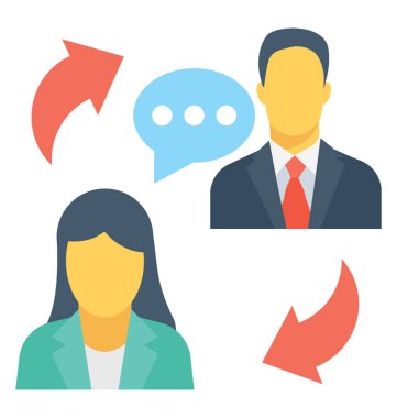 Vektör simge renkli iletişim