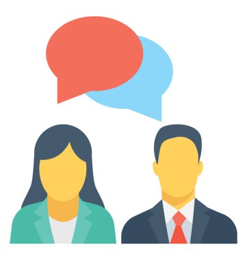 Vektör simge renkli iletişim