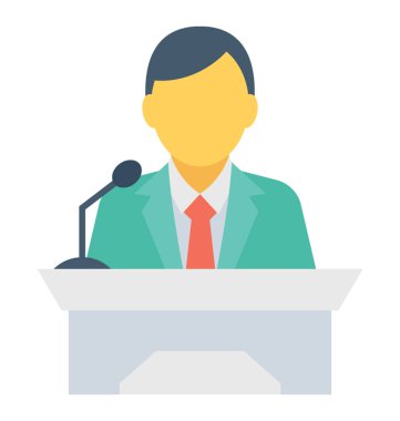 Sunuyu renkli vektör simgesi