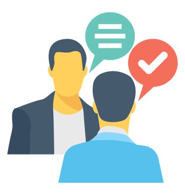 Vektör simge renkli iletişim