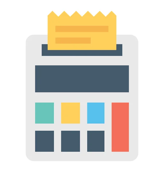 Icono de vectores de color de recibo — Vector de stock