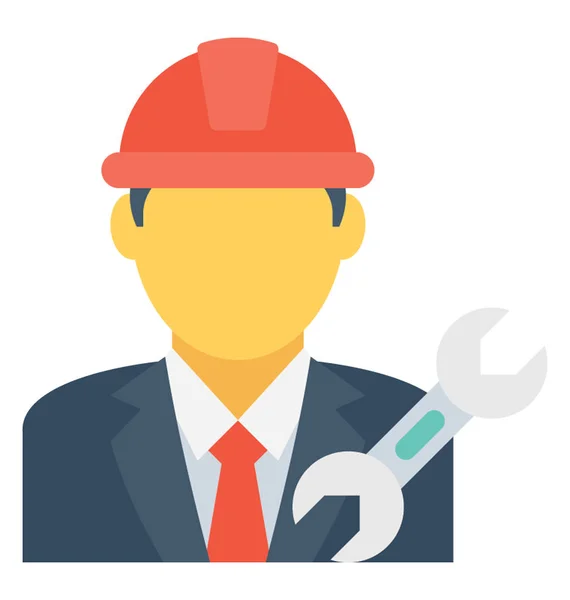 Ingeniero de color Vector Icono — Vector de stock