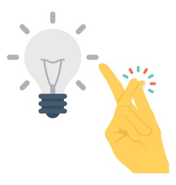 Fikir renkli vektör simgesi