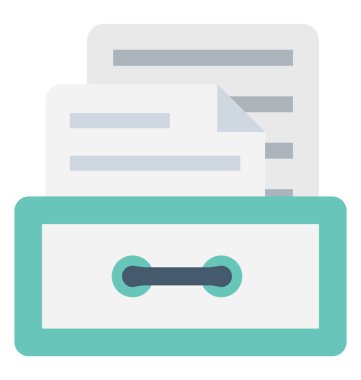 Dosya dolabı renkli vektör simgesi