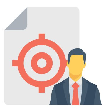 Hedef renkli vektör simgesi