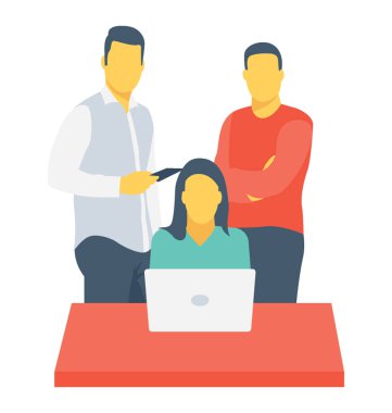 Renkli vektör simge tartışmak