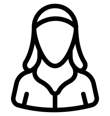 Bayan çizgi vektör simgesi
