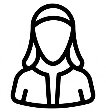 Bayan çizgi vektör simgesi