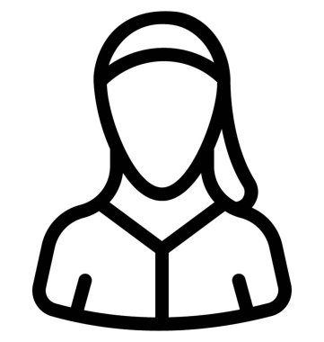 Kadın satırı vektör simgesi