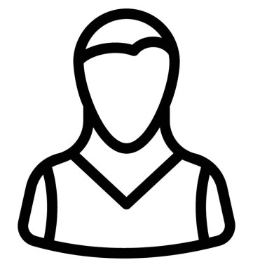 Bayan çizgi vektör simgesi