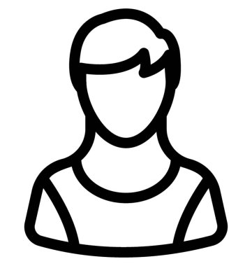 Genç çocuk çizgi vektör simgesi