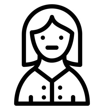 Sekreter çizgi vektör simgesi