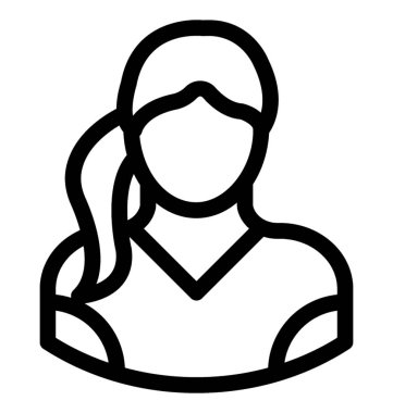 Sportswomen satırı vektör simgesi