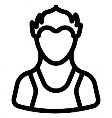 Sporcu satırı vektör simgesi