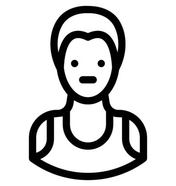 Sporcu satırı vektör simgesi