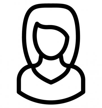 Bayan çizgi vektör simgesi