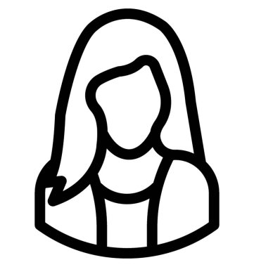 Bayan çizgi vektör simgesi